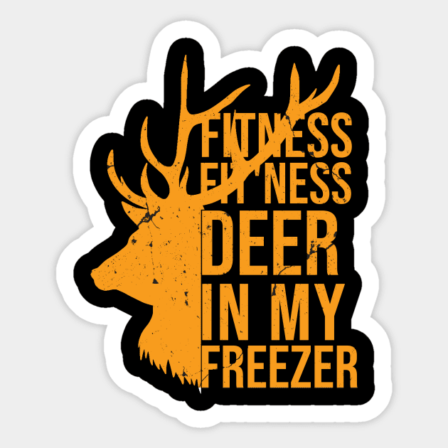 Funny Hunter Dad Im into fitness deer in my freezer Hunting Sticker by hs studio